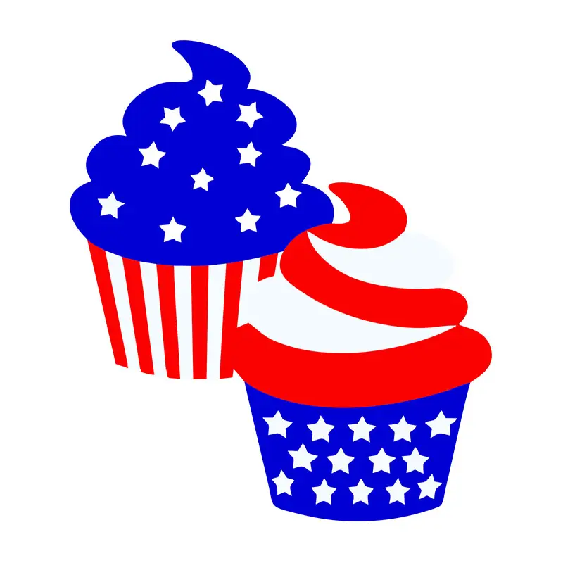 American Cup Cakes Vector