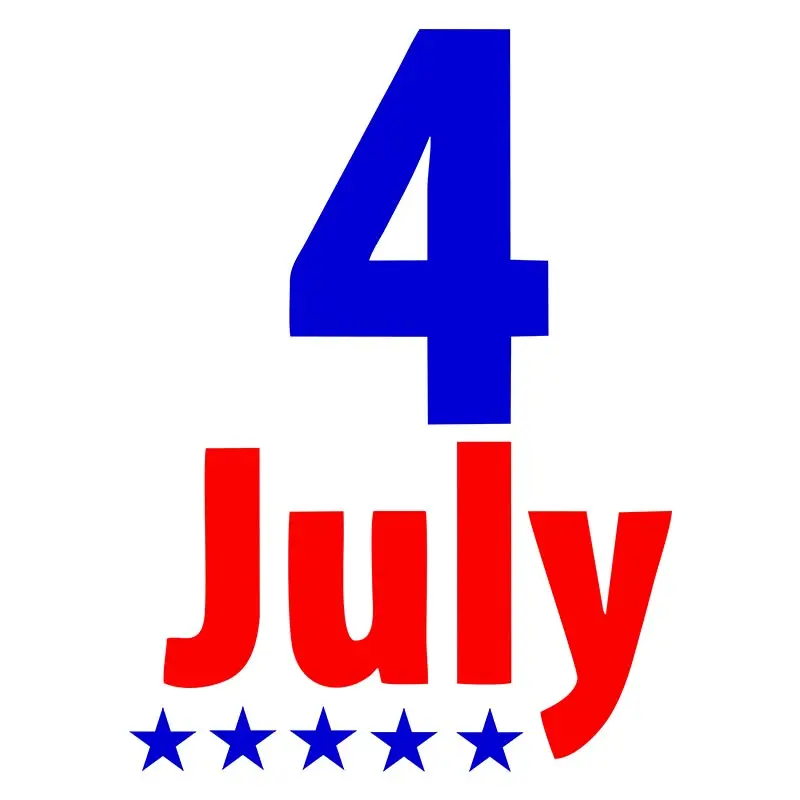 4th of July Vector Art – Red