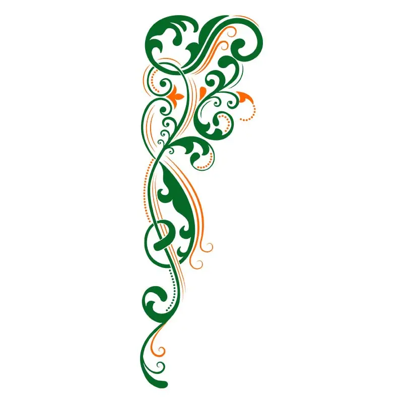 Elegant Floral Vine Embroidery Design