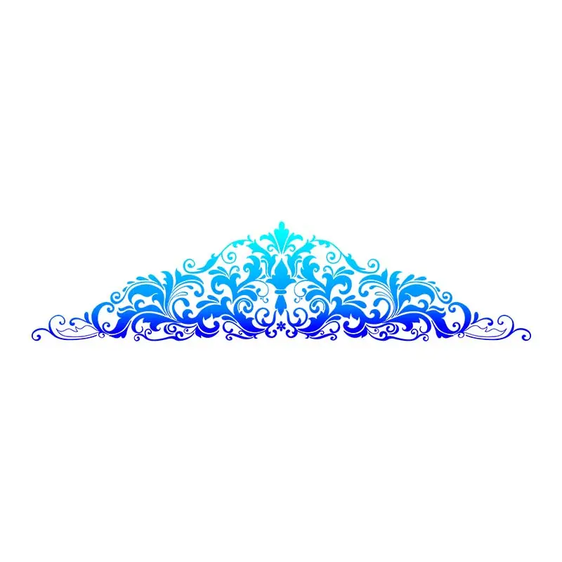 Blue Accented Intricate Border Vector Art