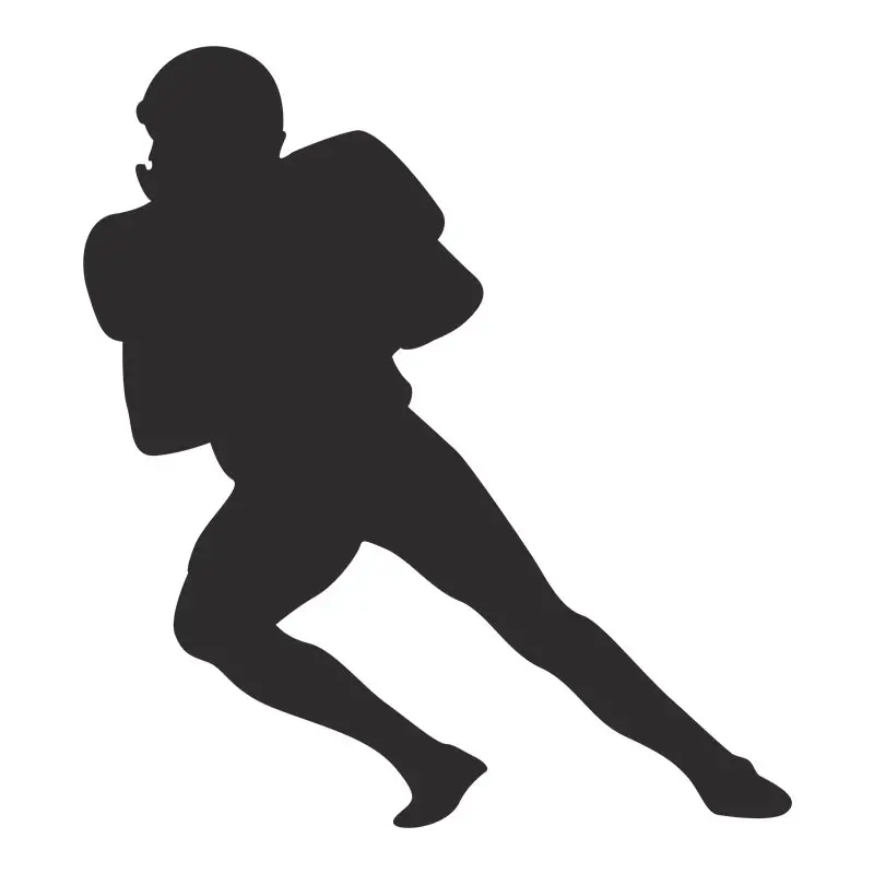 Rugby Player Tackling Silhouette Art