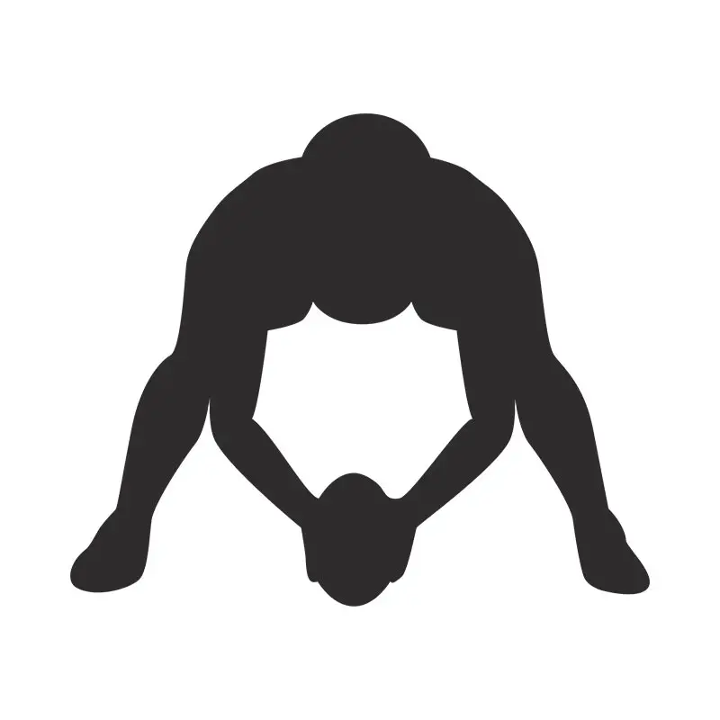 Football Center Player Stance Silhouette Art