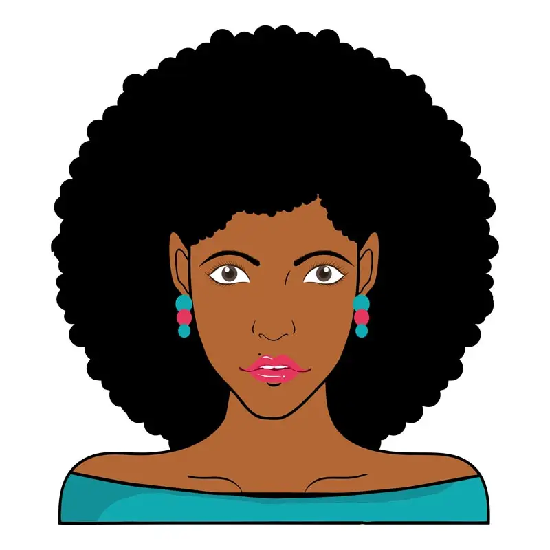 Upbeat African American Woman Vector Art