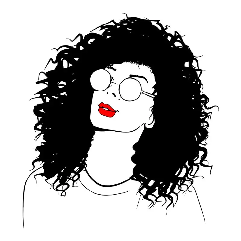 Sunglasses Wearing African American Woman Vector Art