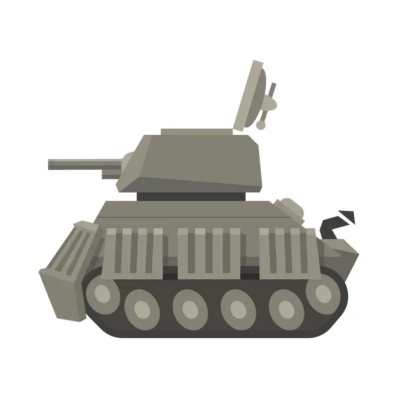 Vigorous US Army Tank Vector Art
