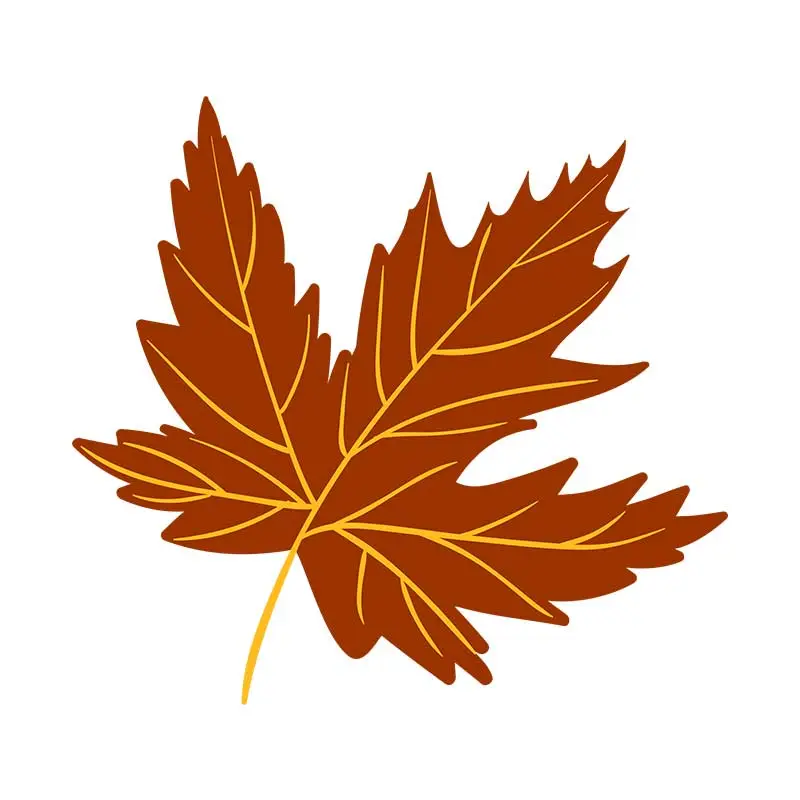 Autumn Brown Maple Leaf Vector Art