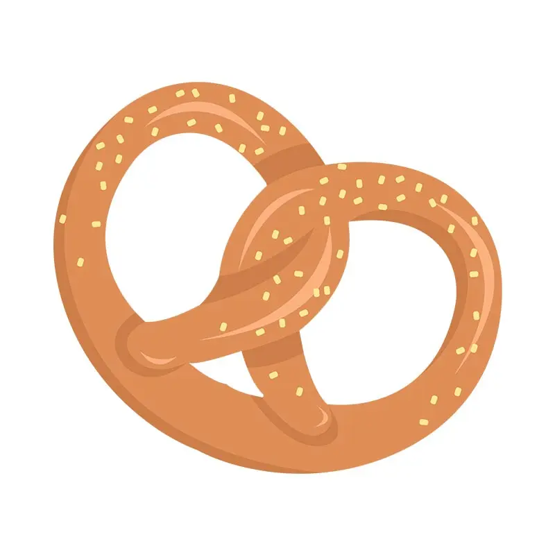 Exquisite Pretzel Vector Art