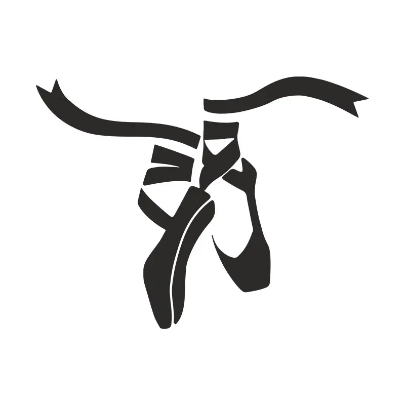 Black Ballet Slippers Silhouette Art