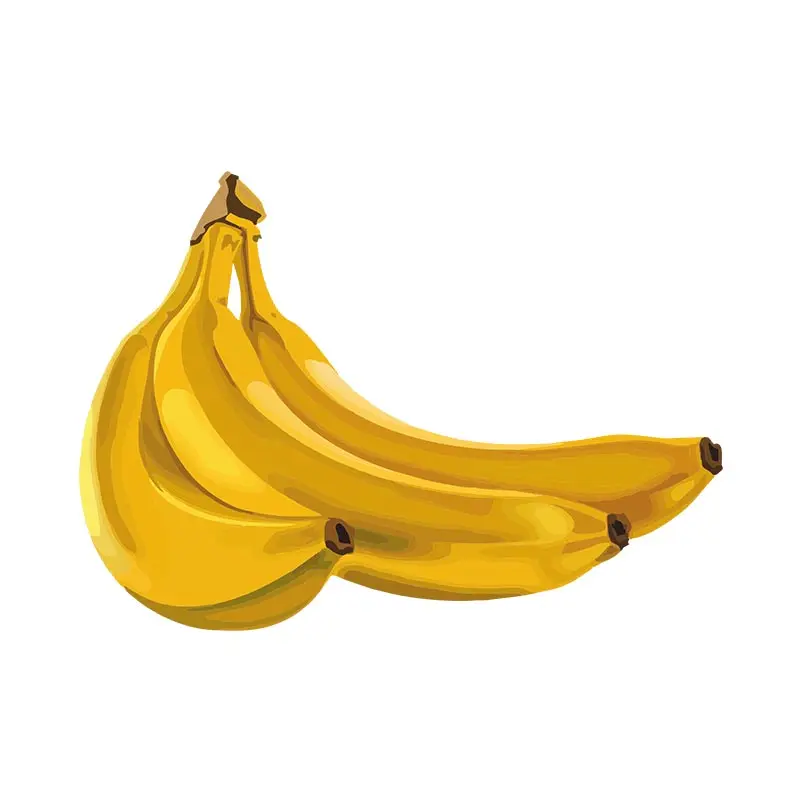 Elegant Gleaming Bananas Vector Art