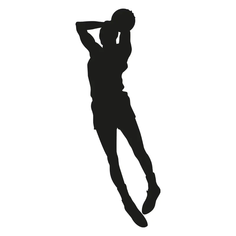 Throwing the Ball Basketball Silhouette Art