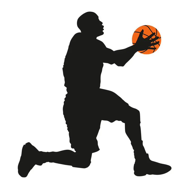 Basketball Player Free-Throw Silhouette Art