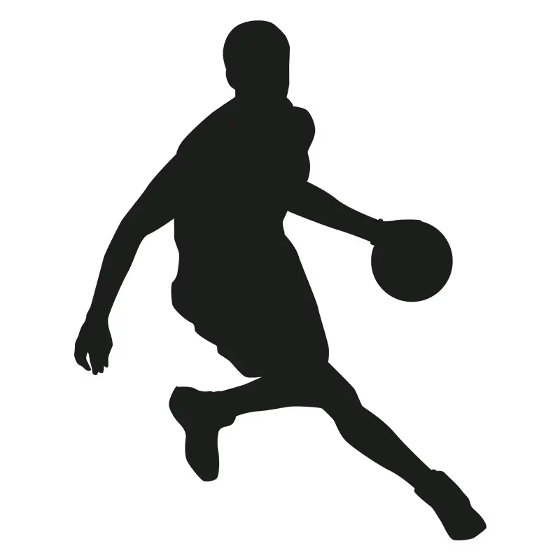 Stunning Basketball Player Silhouette Art