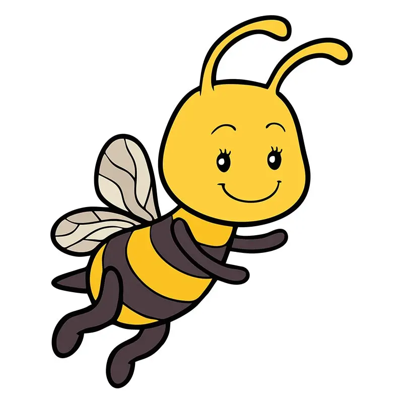 Baby Face Honey Bee Vector Art