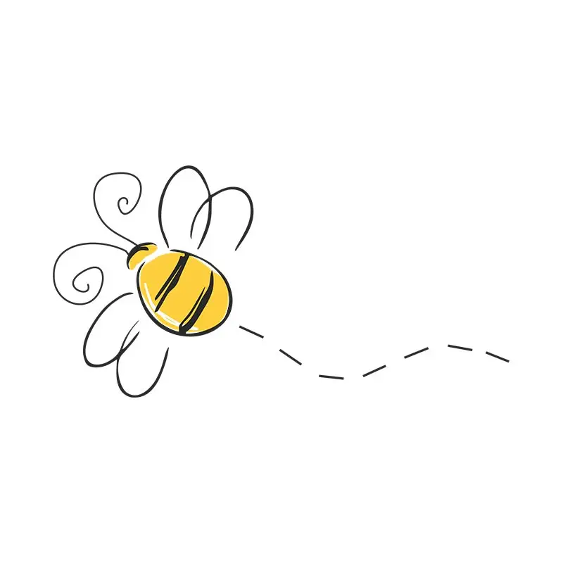 Subtle Honey Bee Vector Art