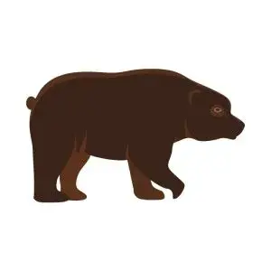 Looming Brown Bear Vector Design – Digital Download File