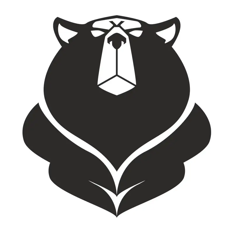 Black Bear Silhouette Art