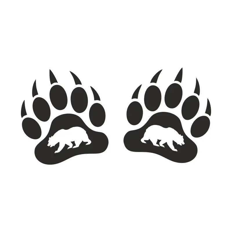 Bears in Paws Silhouette Art