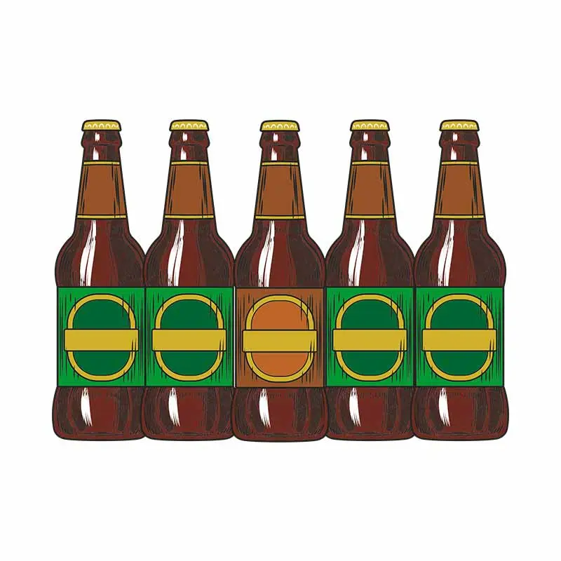 Alluring Beer Bottles Vector Art