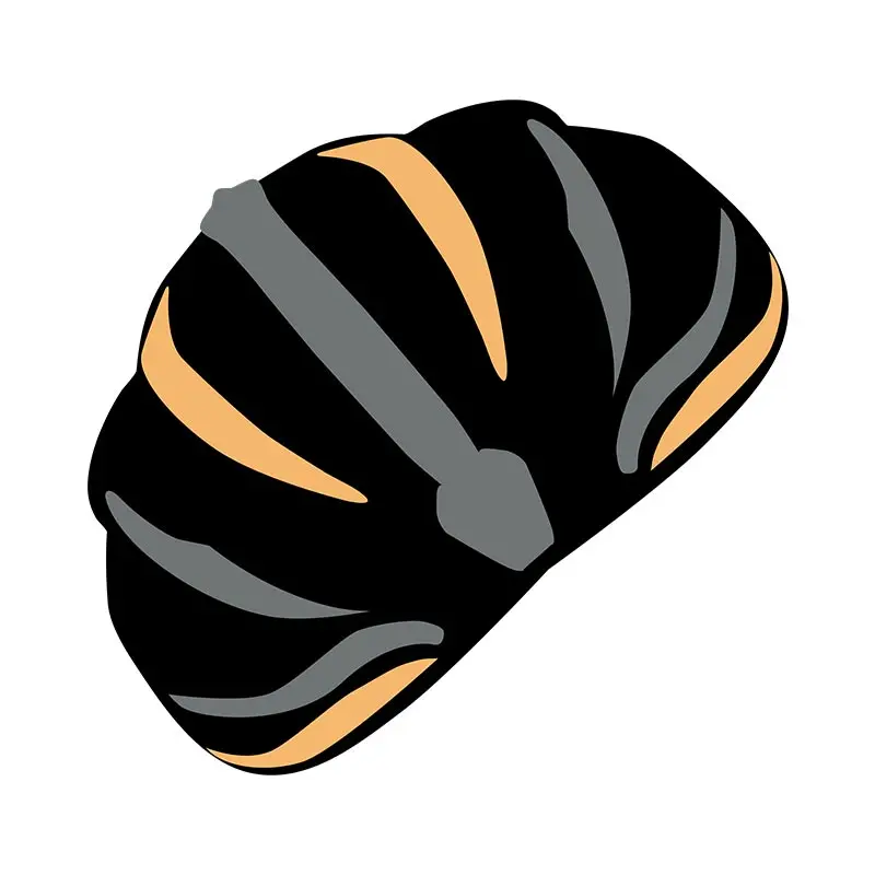 Powerfully Built Bicycle Helmet Vector Art