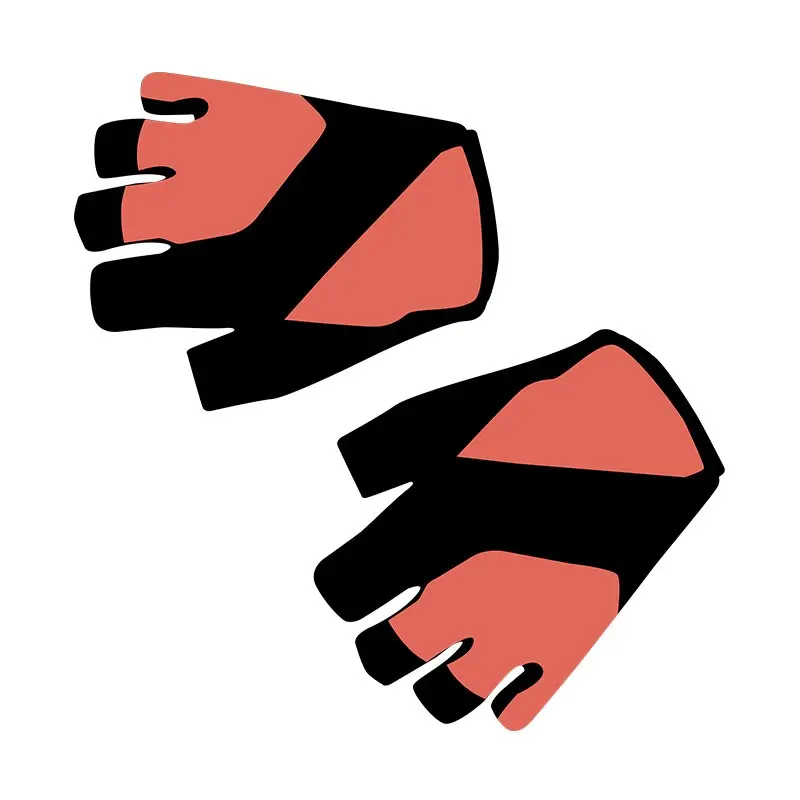 Pink and Black Cyclist Gloves Vector Art