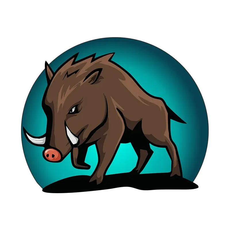 Roaming Adorable Boar Vector Art