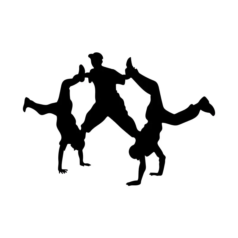 Break Dancers Silhouette Art