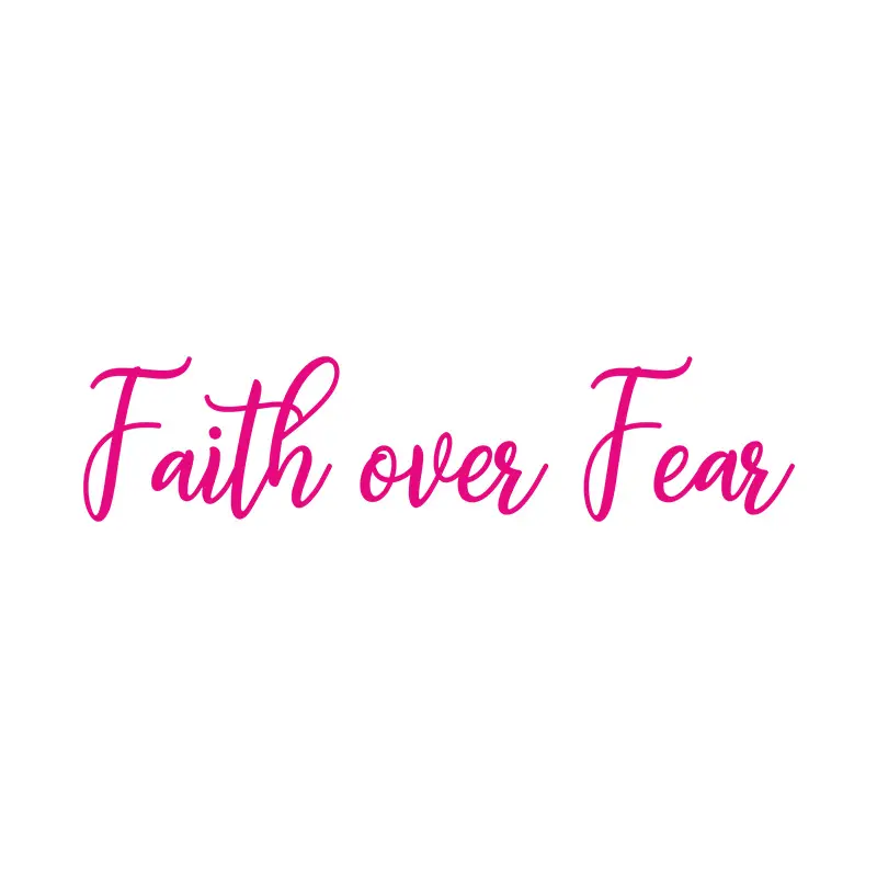 Faith over Fear Breast Cancer Vector Art