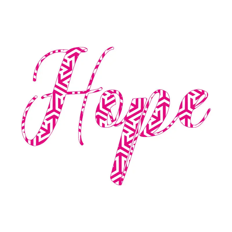 Intricate Hope Breast Cancer Vector Art