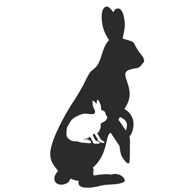 Alluring Rabbit Silhouette Art
