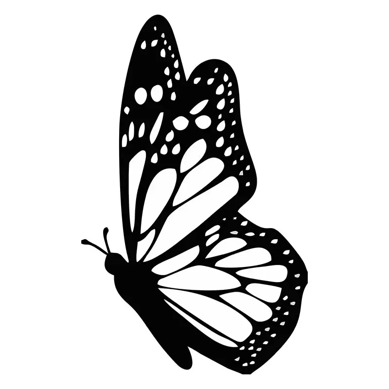 Flying Butterfly Silhouette Art
