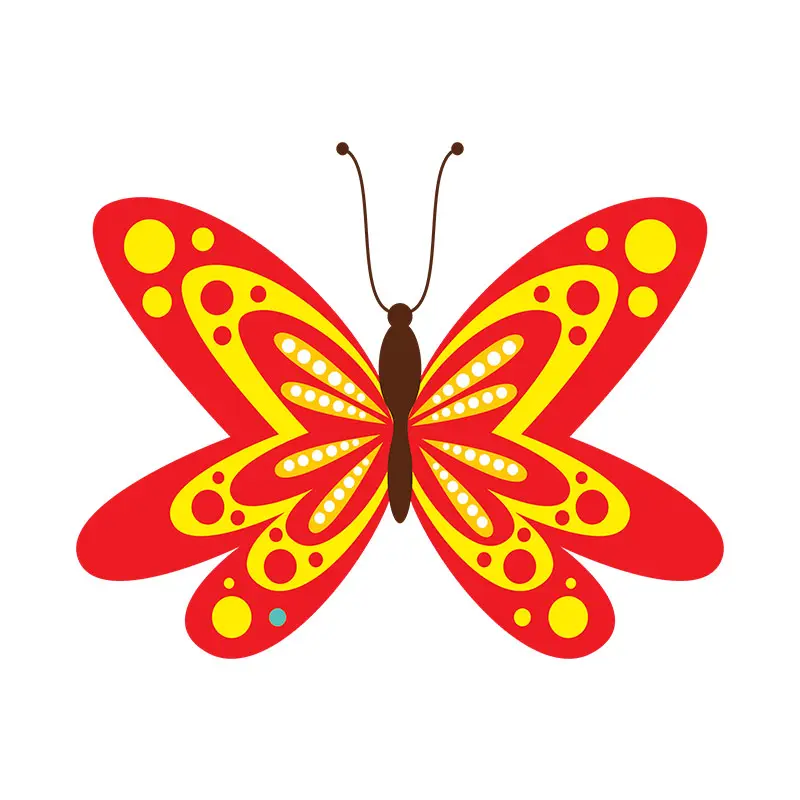 Vibrant Red Butterfly Vector Art