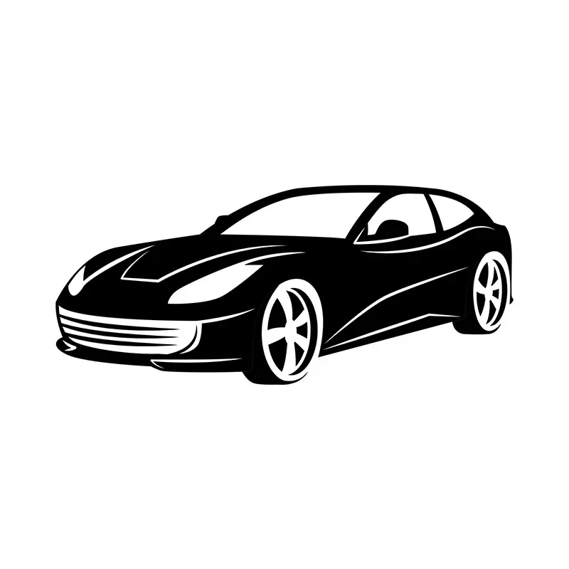 Coupe Car Silhouette Art
