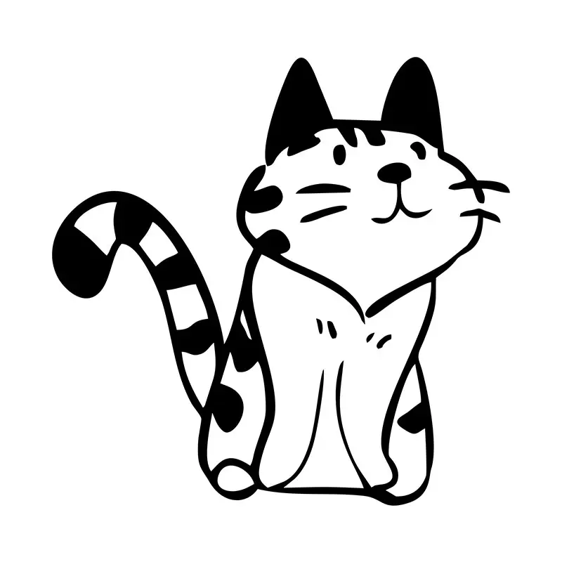 Endearing Kitten Silhouette Art