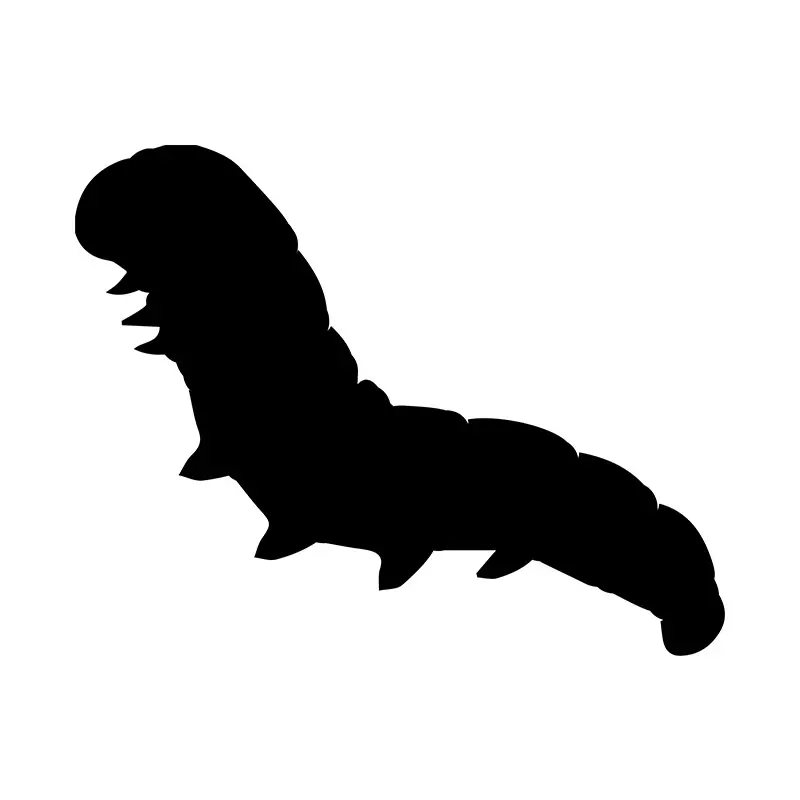 Threatening Caterpillar Silhouette Art