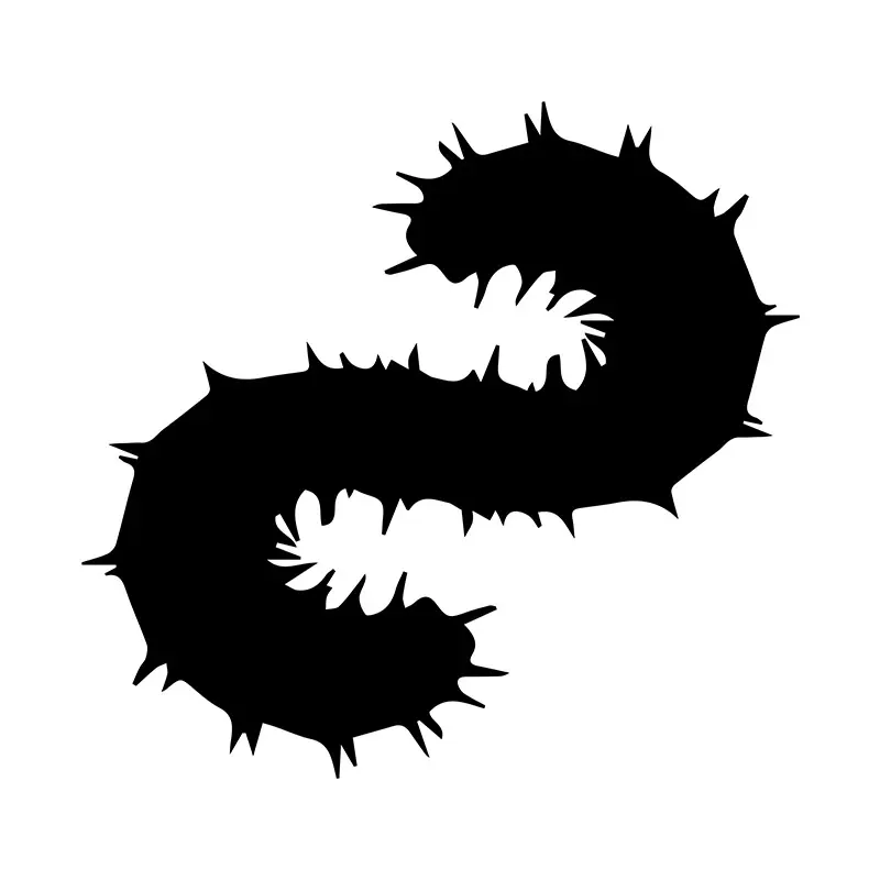 Exotic Caterpillar Silhouette Art