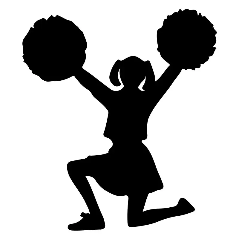 Captivating Cheergirl Silhouette Art