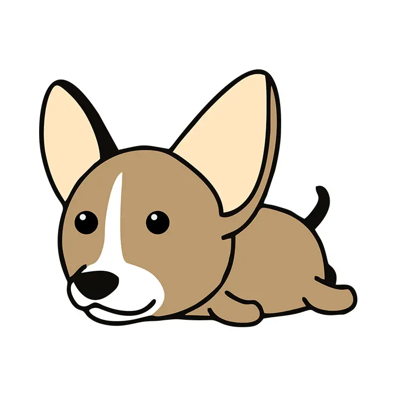 Adorable Beady Eyed Chihuahua Dog Vector Art