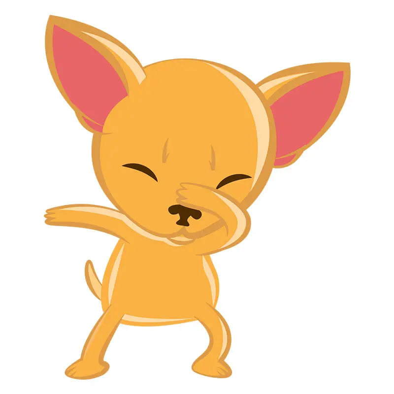 Amusing Chihuahua Dog Dabbing Vector Art