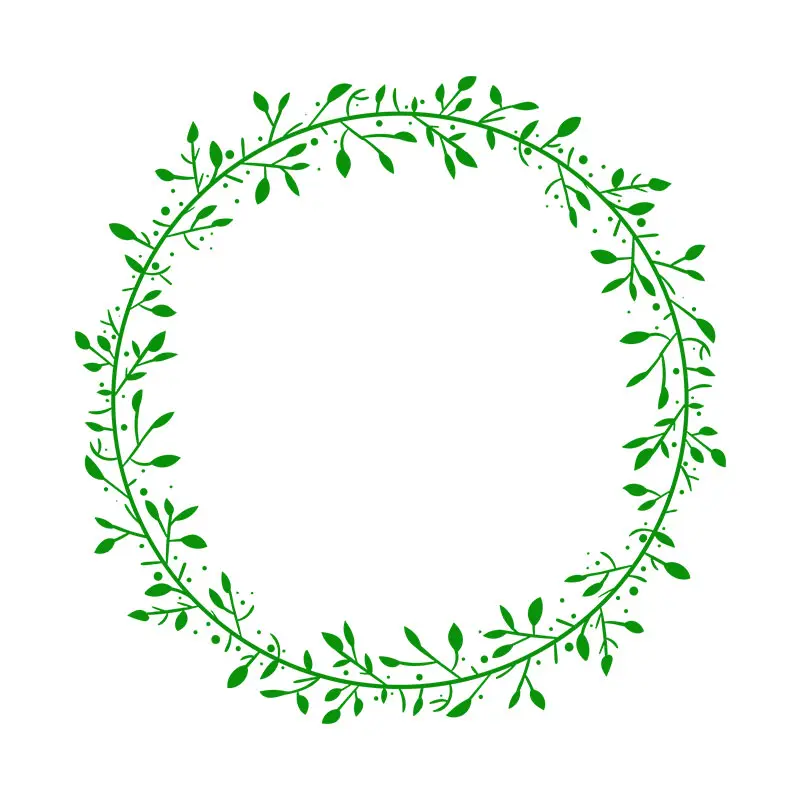 Enchanting Ivy Leaves Circle Border Vector Art