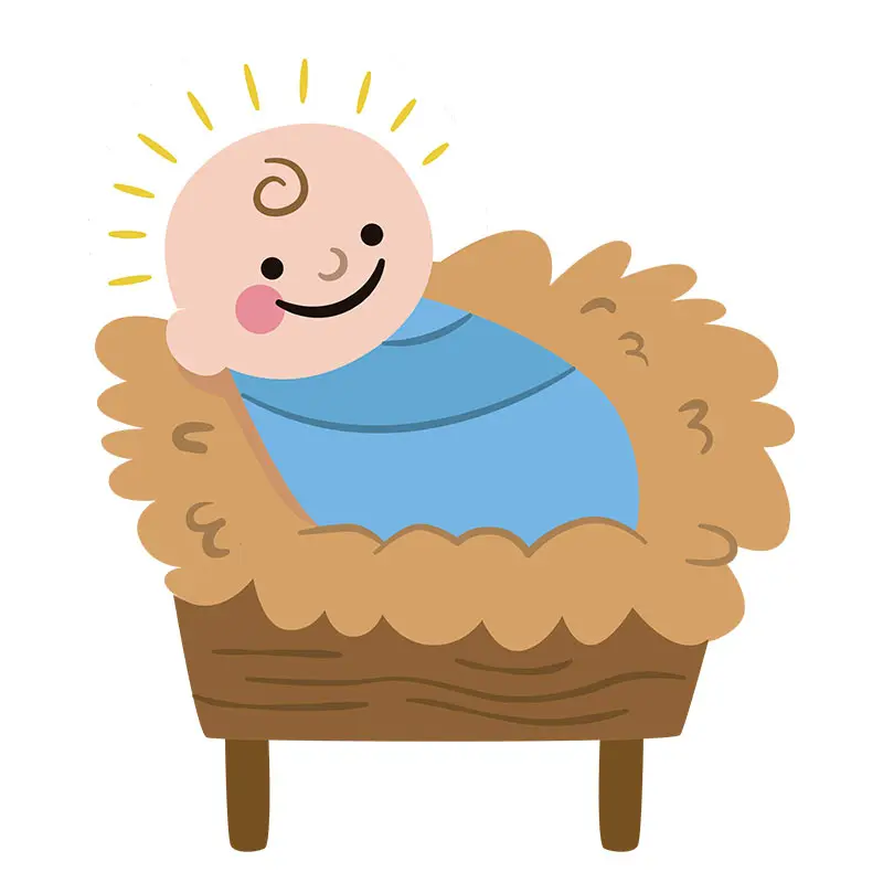 Endearing Infant Jesus Animated Vector Art