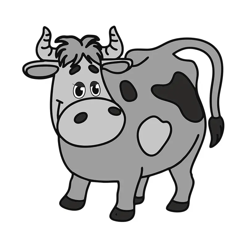 Lovely Cow's Baby Calf Vector Art