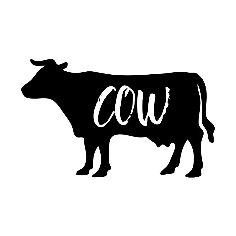 Domesticated Cow Silhouette Art