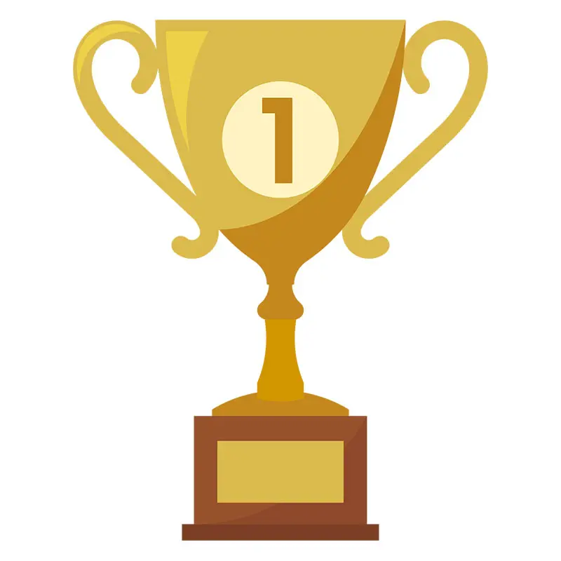 First Position Golden Trophy Cup Vector Art