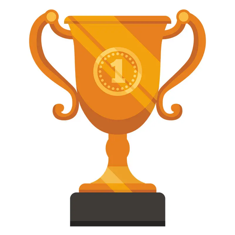 Glistening Golden Trophy Vector Art