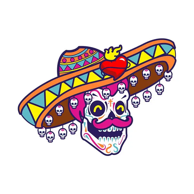 Banded La Calavera Face Mask Vector Art