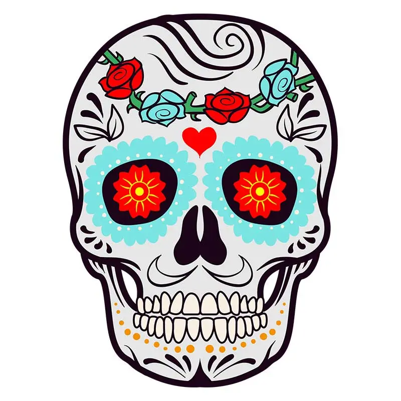 Rose Head Banded La Calavera Face Mask Vector Art