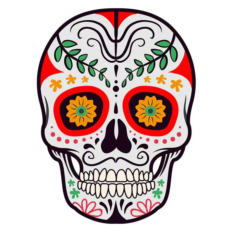 Pallid Floral Eyed La Calavera Face Mask Vector Art