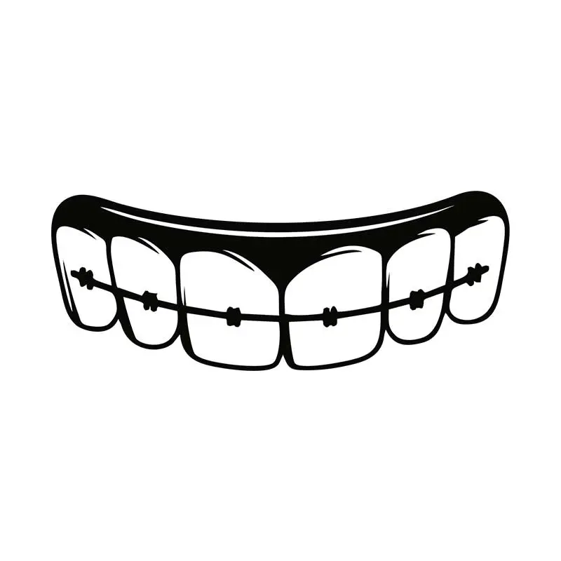 Flat Teeth Braces Silhouette Art