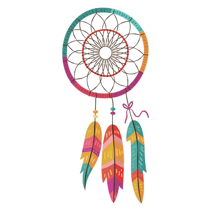 Fancy Floral Dream Catcher Vector Art