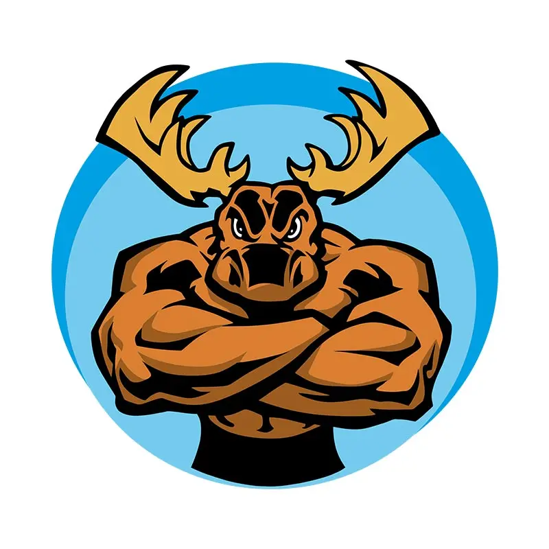 Sturdy and Furious Elk Vector Art